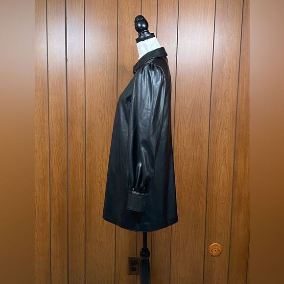 Alice By Temperley Becky Faux Leather Shirt Dress size 4 - Picture 7 of 14
